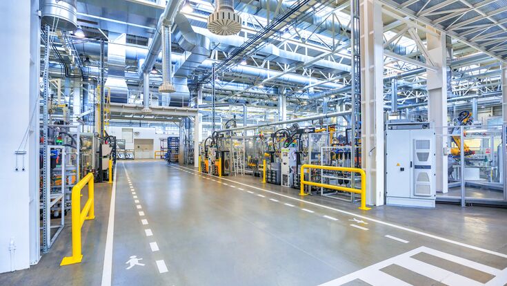 factory interior as industrial background