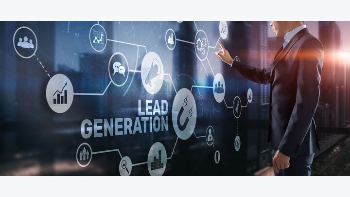 Lead Generation. Finding and identifying customers for your business products or services. Finance concept.