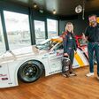 Alina Loibnegger, NASCAR-Rennpilotin und Clemens Stiegholzer im Classic Depot Wien.