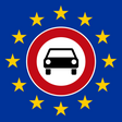 EU Flagge mit Pkw-Verbot