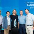 (v.l.) Jeffrey Jones, VP, Global Key Account Management American OEMs, BASF, Patrick Zhao, Senior VP, Global Automotive OEM Coatings, BASF, Uta Holzenkamp, President, Coatings Solutions, BASF, John Van Antwerp, Account Manager GM, BASF und Andrew Leutheuser, Global Purchasing Director – Battery Cells and Pack Components, General Motors.