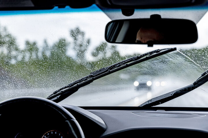 driving, automobile, car, highway, rain, wiper, windshield, blade, droplets, windscreen, wipers, visibility, poor, difficult, dangerous, crash, hazard, accident, hazardous, risky, unsafe, condition, weather, rainy, pooring rain