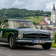 Rund 40 Old- und Youngtimer nahmen die 168 Kilometer lange und mit 6 Stationen versehene Strecke in Angriff.