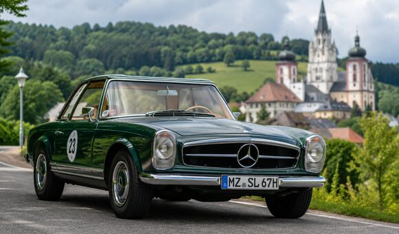 Rund 40 Old- und Youngtimer nahmen die 168 Kilometer lange und mit 6 Stationen versehene Strecke in Angriff.